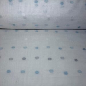 Tela de Visillo Blanca Lunares (Ancho 3,20M)