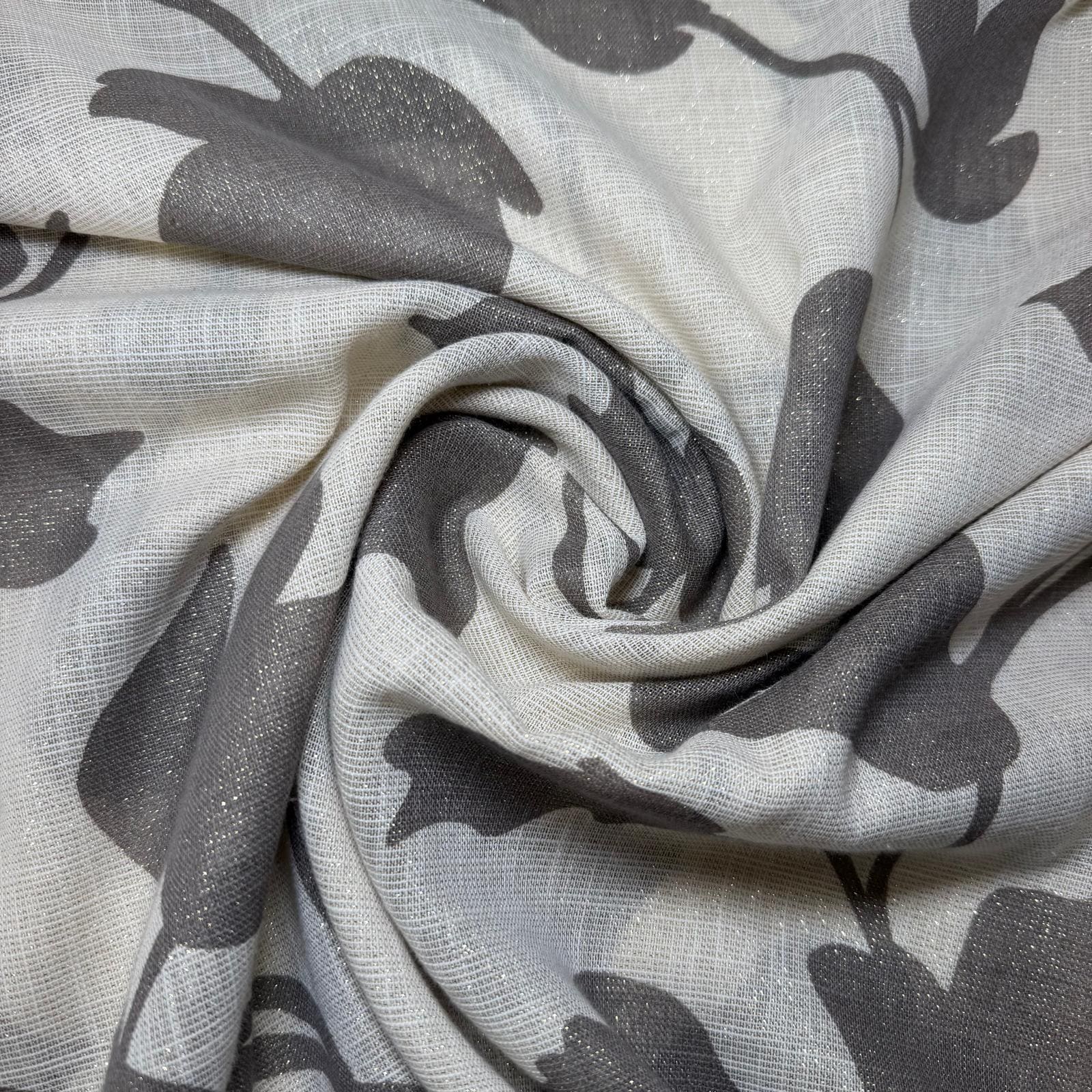 Tela de Visillo Motivos Florales Beige (Ancho 3M) - Imagen 2