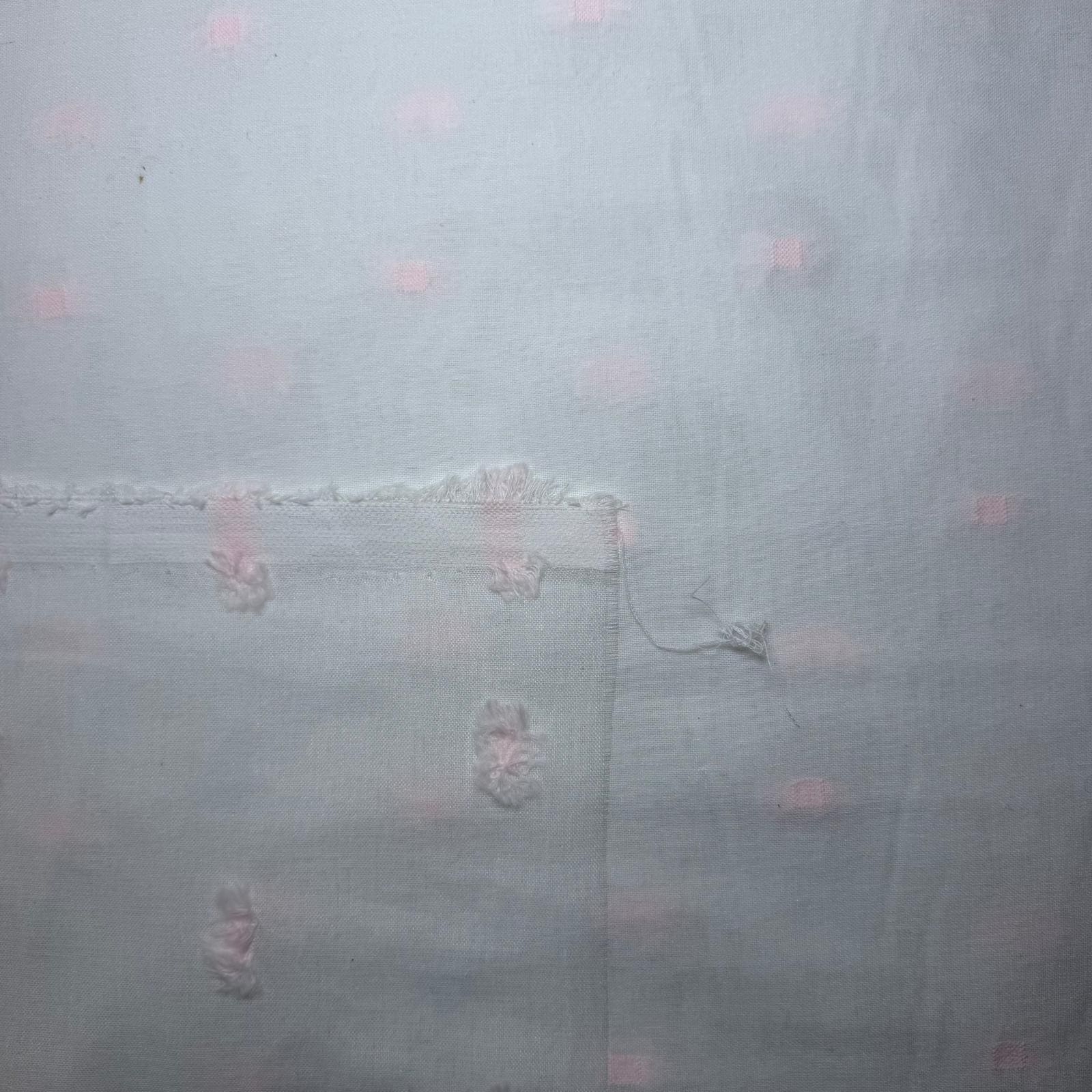 Tela de Visillo Cuadros Rosa (Ancho 2,80M) - Imagen 3