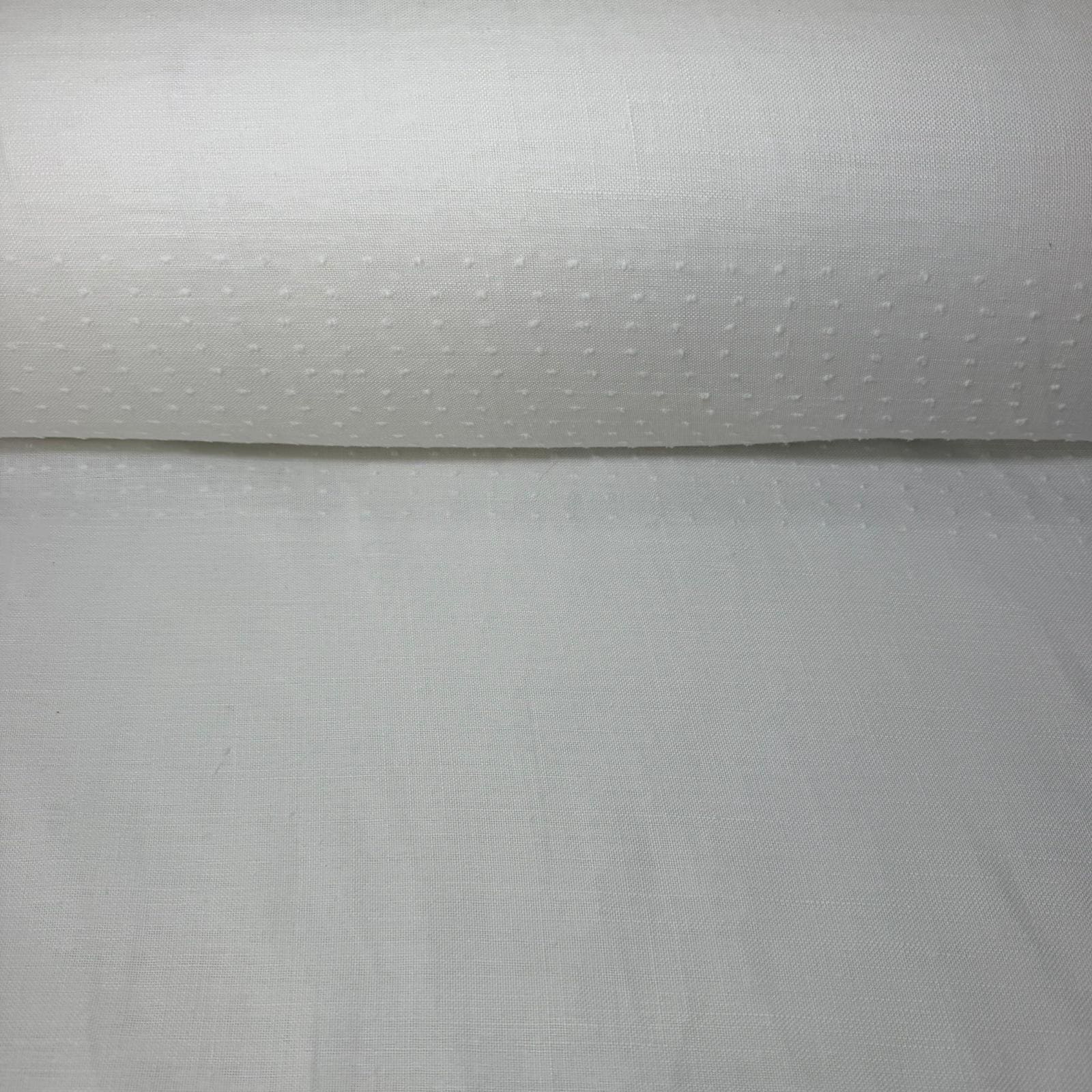 Tela de Visillo Blanca Puntitos (Ancho 3M)