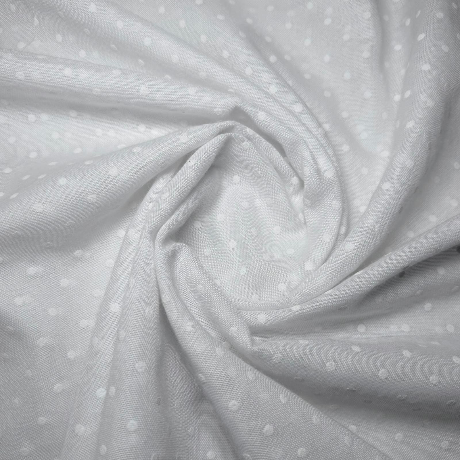 Tela de Visillo Mini Puntos Fondo Blanco (Ancho 2,80M) - Imagen 2