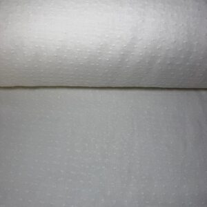Tela de Visillo Tipo Plumeti Blanco (Ancho 3M)