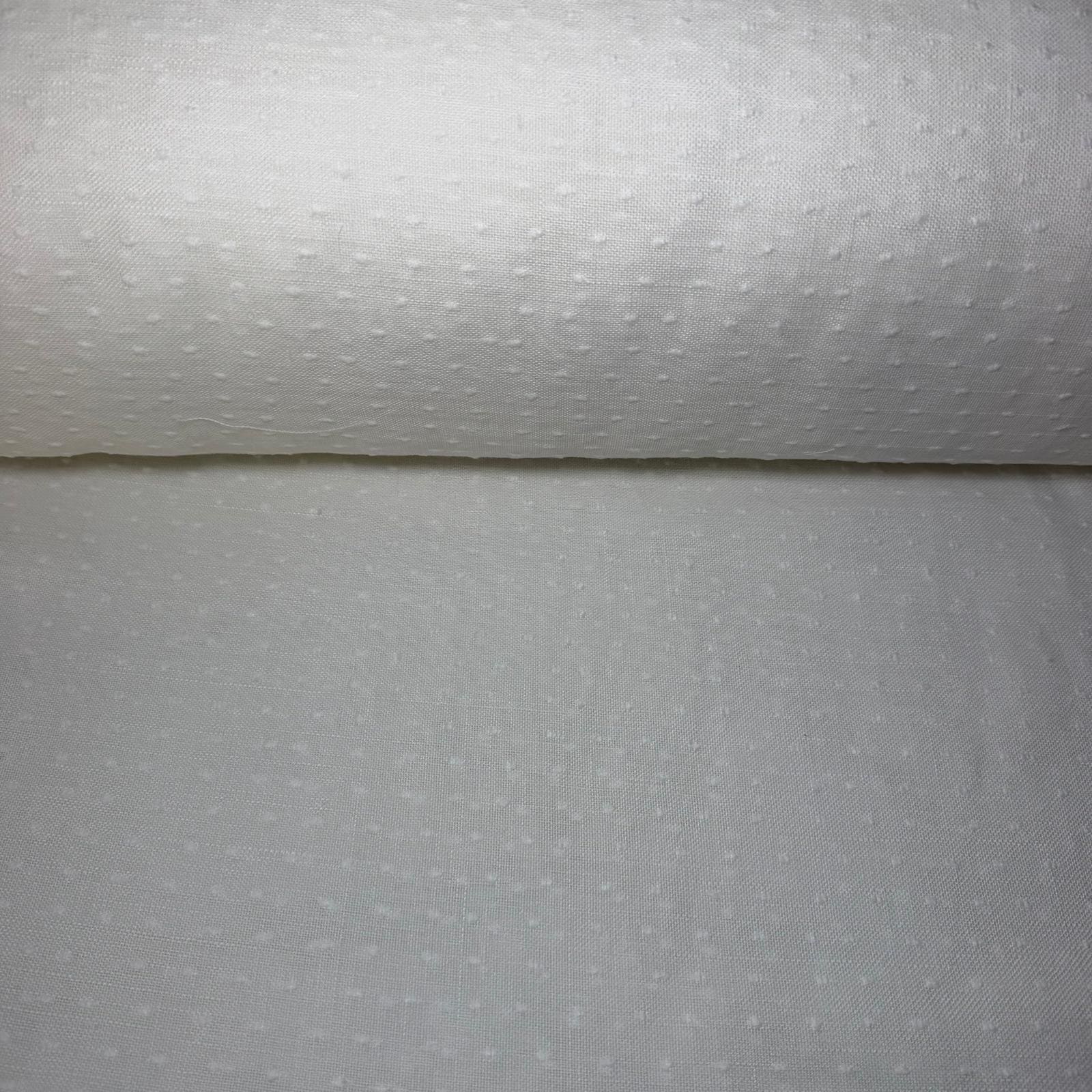 Tela de Visillo Tipo Plumeti Blanco (Ancho 3M)
