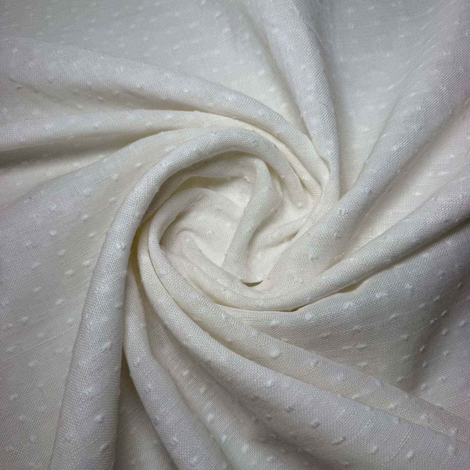 Tela de Visillo Tipo Plumeti Blanco (Ancho 3M) - Imagen 2