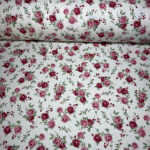 Tela de Villela Florecitas Rosas (Ancho 1,50M)