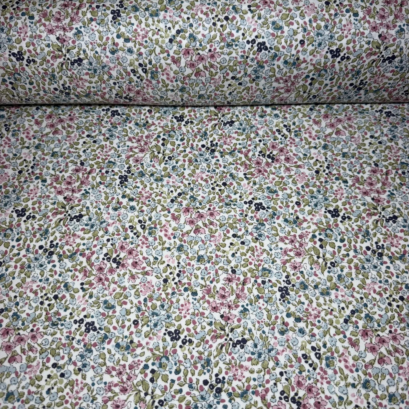 Tela de Villela Mini Flores Circulares (Ancho 1,50M)
