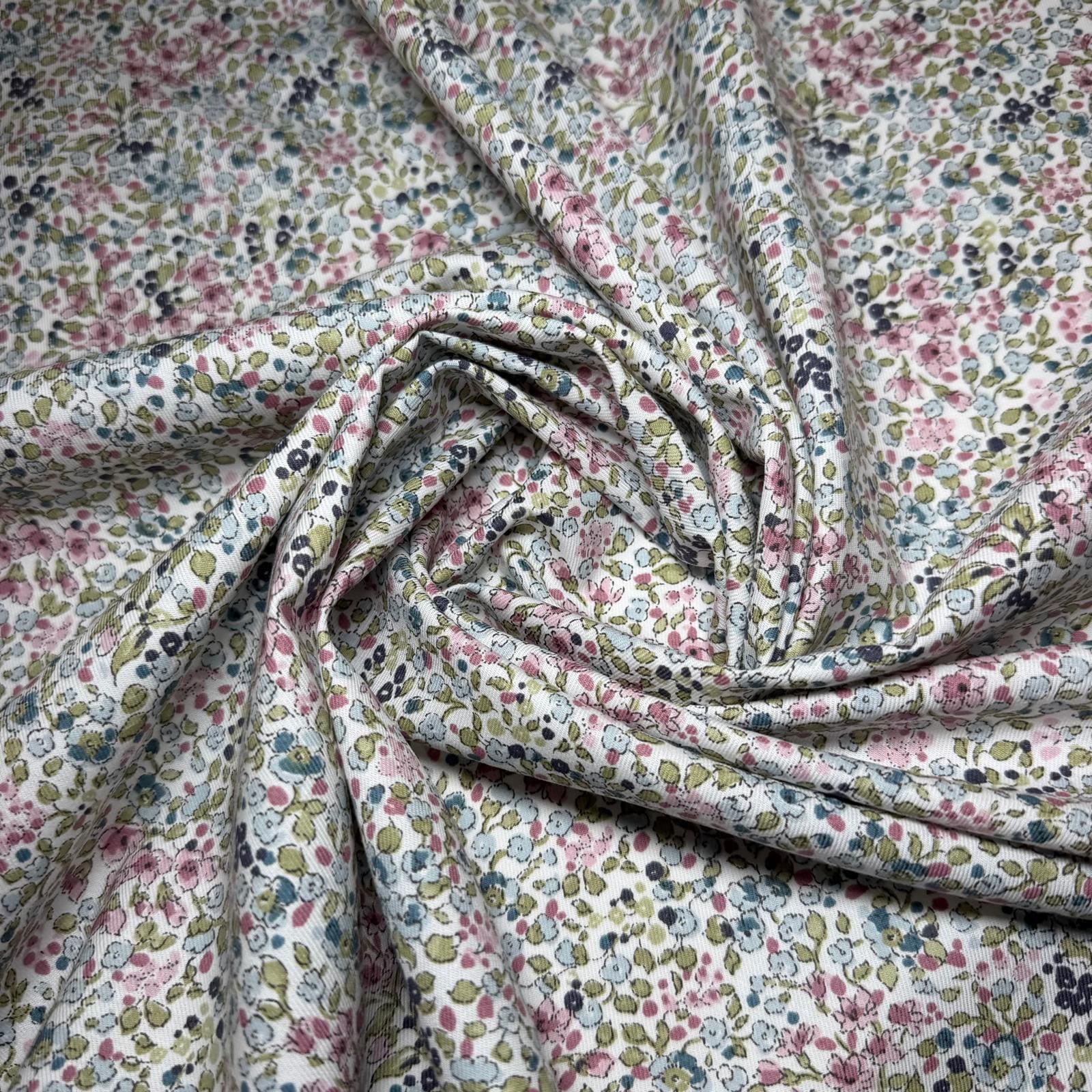 Tela de Villela Mini Flores Circulares (Ancho 1,50M) - Imagen 3