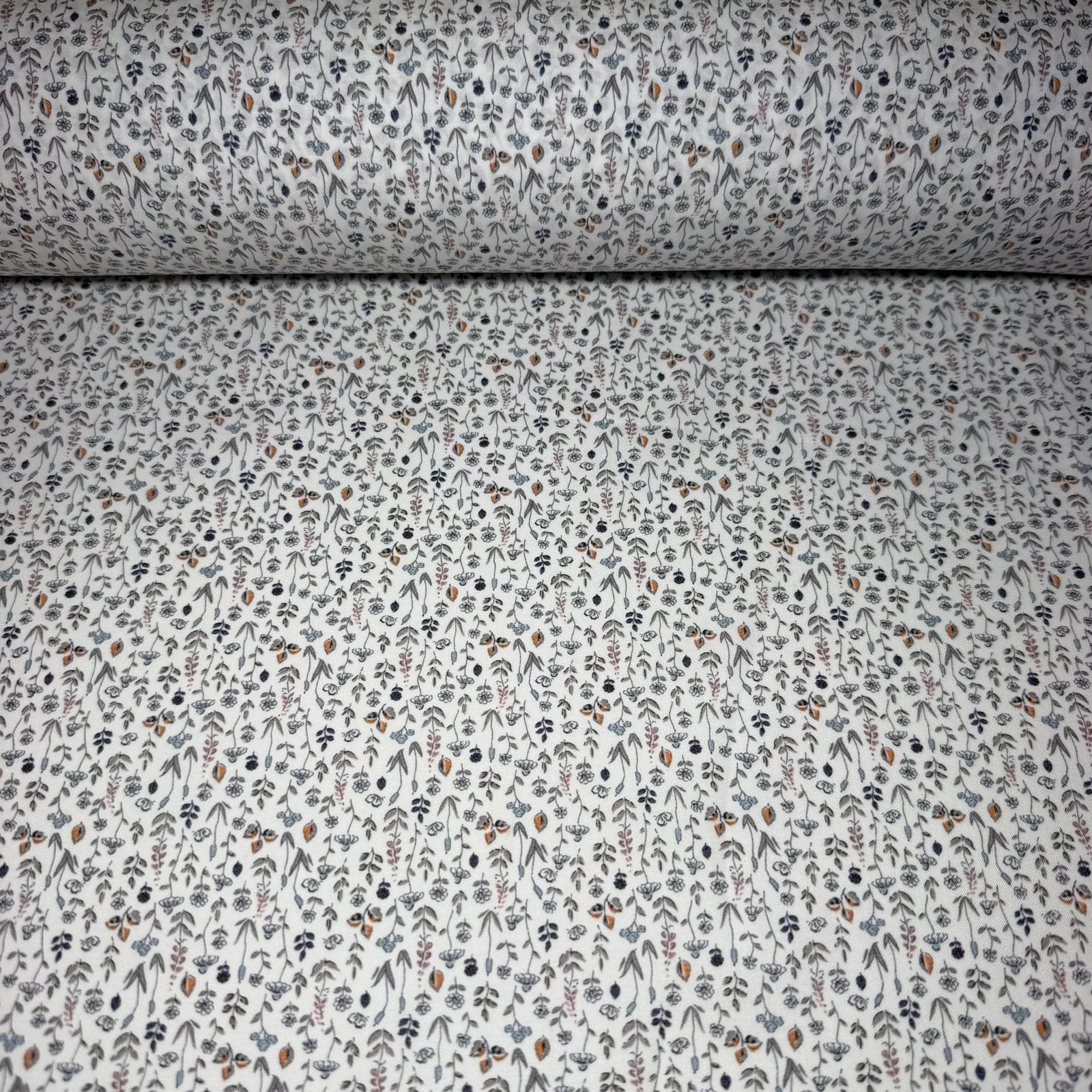 Tela de Batista Mini Flores Azulinas (Ancho 1,50M)