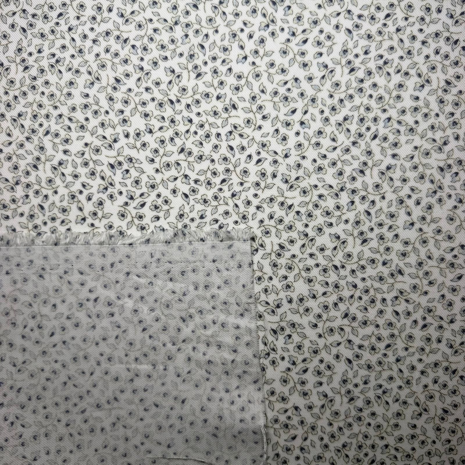 Tela de Villela Florecitas Azules (Ancho 1,50M) - Imagen 3