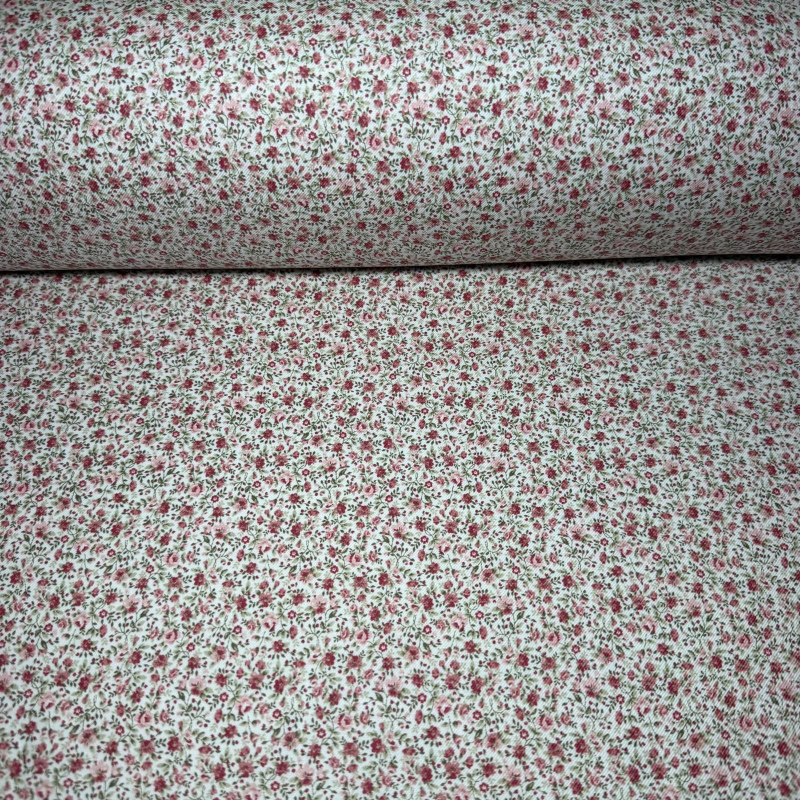 Tela de Villela Floral Rosa (Ancho 1,50M)