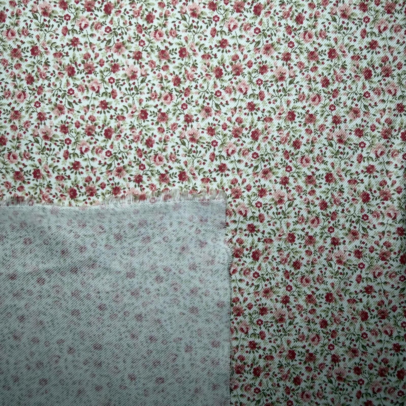 Tela de Villela Floral Rosa (Ancho 1,50M) - Imagen 3