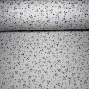 Tela de Doble Gasa Bambula Silvestre Azul (Ancho 1,45M)