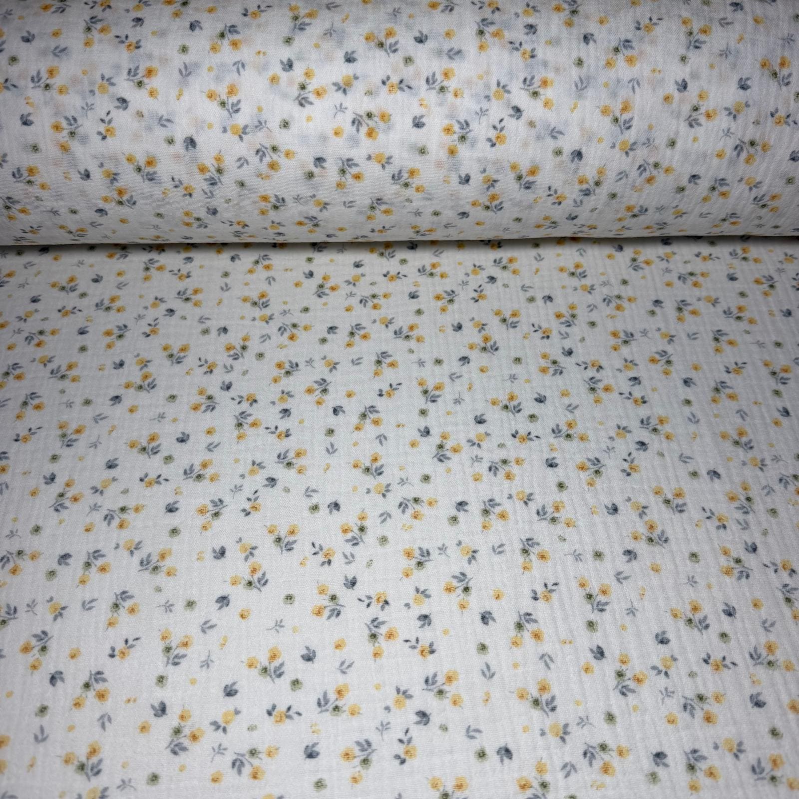 Tela de Doble Gasa Bambula Silvestre Amarillo (Ancho 1,45M)
