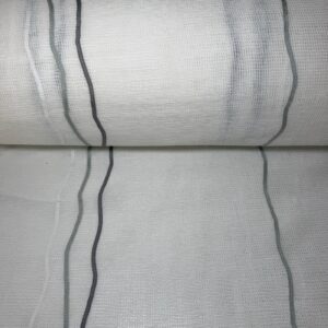 Tela de Visillo Rústica Blanca Triple Raya (Ancho 3M)