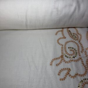 Tela de Visillo Blanco con Encaje (Ancho 2,80M)