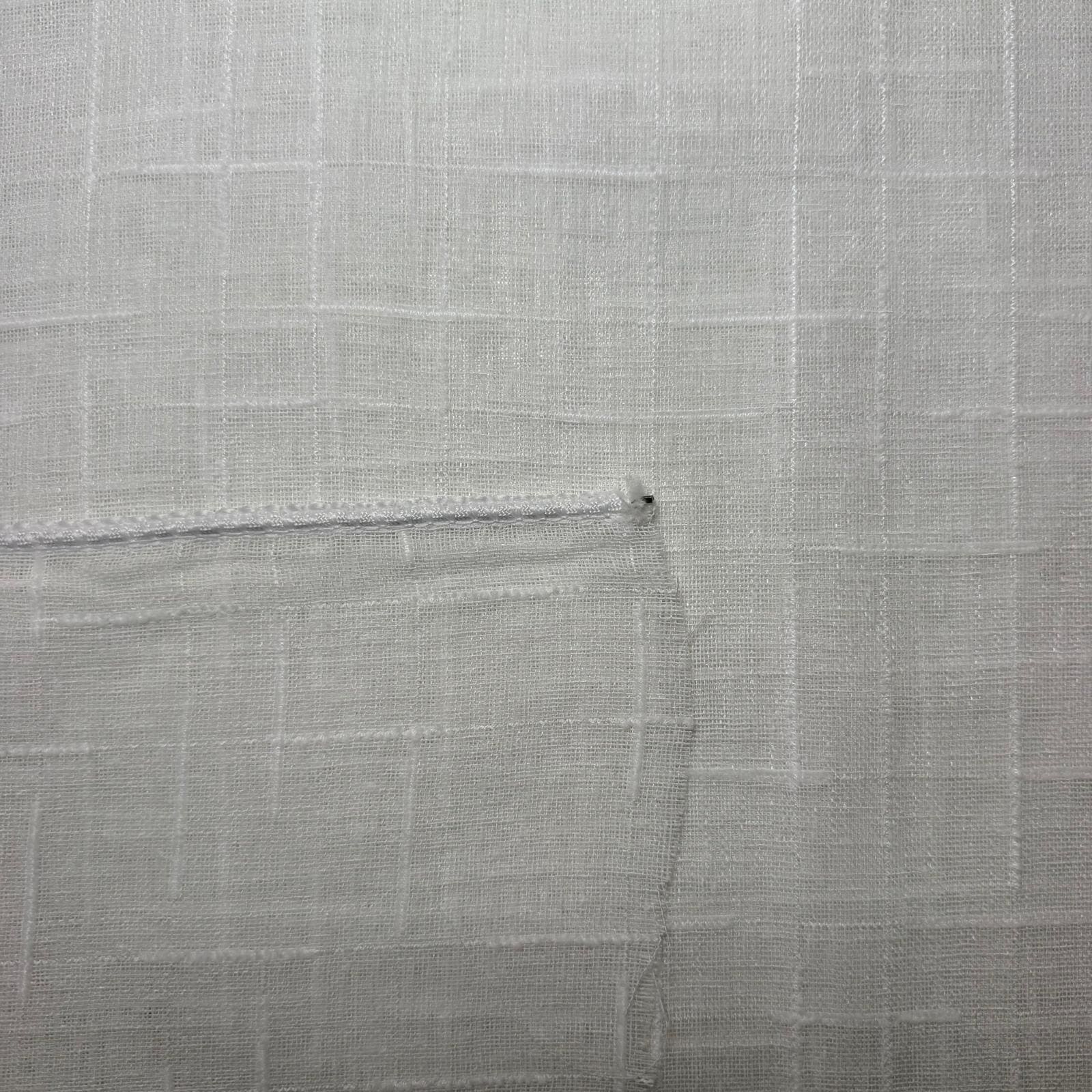 Tela de Visillo Blanco Rayas Bordadas (Ancho 3M) - Imagen 3
