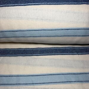Tela de Visillo Rayas Tonos Azules (Ancho 3M)