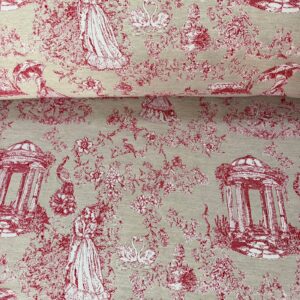 Tela de Gobelino Toile de Jouy Rojo (Ancho 2,80M)