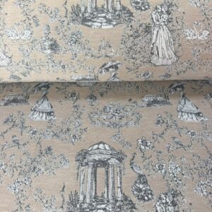 Tela de Gobelino Toile de Jouy Gris (Ancho 2,80M)